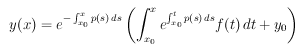 Integrating factor formula