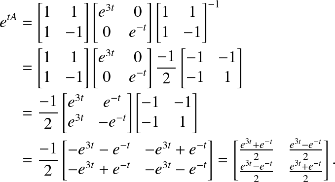 Matrix exponentials